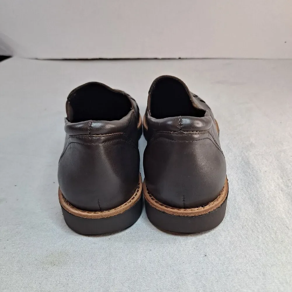 Vaneli T. Morro Napa Jacy Loafers Women's Sz 8N Brown Leather Braided